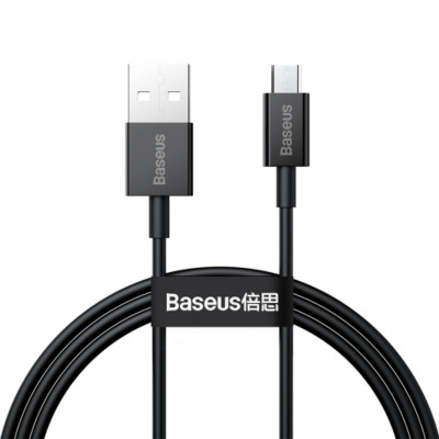 Кабель Baseus Superior Series Fast Charging Data Cable USB to Micro 2A 1m Black - зображення 1