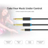 Кабель Vention 3.5mm TRS Male to Dual 6.35mm Male Audio Cable 2M Black (BACBH) - изображение 5