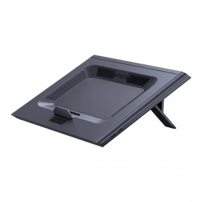 Підставка Baseus ThermoCool Heat-Dissipating Laptop Stand (Turbo Fan Version) Gray (LUWK000013) - зображення 1