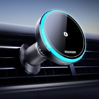 Автотримач для телефона з БЗП ESSEGER element magnetic wireless charging car holder 15W Black (Цвет 7073) - фото № 5