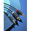 Аудіокабель Vention 3.5MM Male to 2-Male RCA Adapter Cable 1M Black (BCLBF) (Черный)- № 6