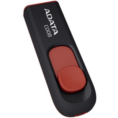 Flash A-DATA USB 2.0 C008 32Gb Black/Red (AC008-32G-RKD) - зображення 1