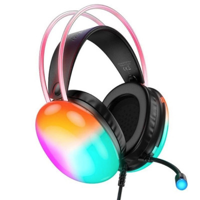 Навушники HOCO W109 Plus Rich USB7.1 channel gaming headphones Black - изображение 1
