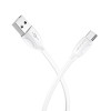 Кабель BOROFONE BX19 USB to Type-C 3A, 1m, PVC, TPE connectors, White (7068)- № 2