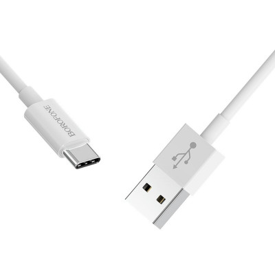 Кабель BOROFONE BX22 USB to Type-C 3А, 1м, ПВХ, разъемы РС, Белый (BX22CW) - изображение 2