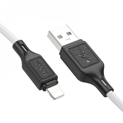 Кабель HOCO X90 Cool silicone charging data cable for iP White - изображение 3