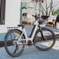 Електровелосипед OKAI EB10 Beige 28', 250(500)W, 14.4Ah, 100km, 25km\h, NFC, App, 29kg (Цвет Beige) - фото № 2