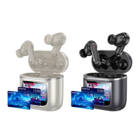 Бездротові навушники BOROFONE BW67 Gorgeous true wireless ANC+ENC noise reduction touch screen BT headset Champagne Gold (Цвет Champagne-Gold) - фото № 4