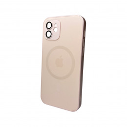 Чохол для смартфона AG Glass Matt Frame Color MagSafe Logo for Apple iPhone 12 Chanel Pink
