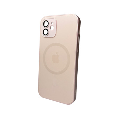 Чохол для смартфона AG Glass Matt Frame Color MagSafe Logo for Apple iPhone 12 Chanel Pink - зображення 1
