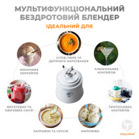 Портативний блендер ENJOY BLEND 63761029 білий (Цвет білий) - фото № 4