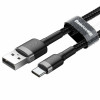Кабель Baseus Cafule Cable USB For Type-C 3A 2m Gray+Black - зображення 3