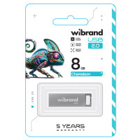 Флеш-накопичувач Wibrand USB 2.0 Chameleon 8Gb Silver (Колір Серый) - фото № 2
