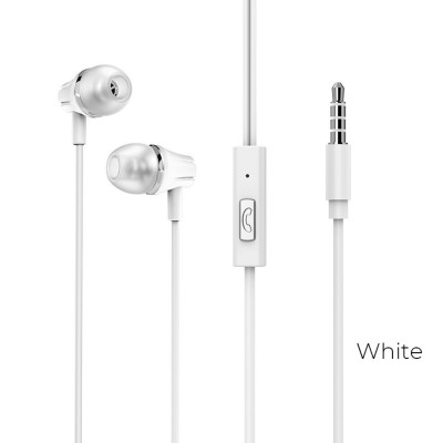 Навушники BOROFONE BM21 Graceful universal earphones with mic White (BM21W) - изображение 2