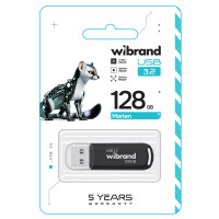 Флеш-накопичувач Wibrand USB 3.2 Gen1 Marten 128GB Black (Колір Черный) - фото № 2