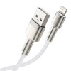 Кабель Baseus Cafule Series Metal Data Cable USB to IP 2.4A 1m White (Білий)- № 5