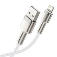 Кабель Baseus Cafule Series Metal Data Cable USB to IP 2.4A 1m White (Цвет Білий) - фото № 5