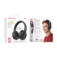 Бездротові навушники BOROFONE BO29 Plus Alegre active noise Reduction BT headphones Black (Цвет 7073) - фото № 2