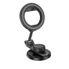 Автотримач для телефона HOCO H77 View folding magnetic ring car holder (center console) Black Metal Gray (Black Metal Gray)- № 6
