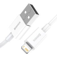 Кабель Baseus Superior Series Fast Charging Data Cable USB to iP 2.4A 2m White (Цвет White) - фото № 3