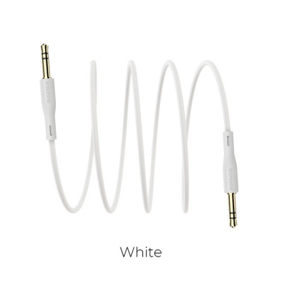Аудiо-кабель BOROFONE BL1 Audiolink audio AUX кабель, 1м Білий (BL1W1) - зображення 1