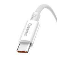 Кабель Baseus Superior Series Fast Charging Data Cable USB to Type-C 100W 1.5m Moon White (Колір Moon-White) - фото № 5