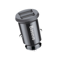 Автомобільний зарядний пристрій Baseus Grain Car Charger 3.1A Black (Колір Черный) - фото № 3