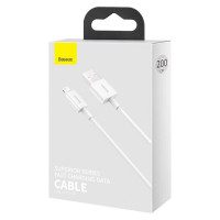 Кабель Baseus Superior Series Fast Charging Data Cable USB to iP 2.4A 2m White (Цвет White) - фото № 2