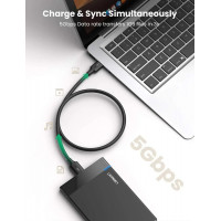 Кабель UGREEN US130 USB 3.0 A Male to Micro USB 3.0 Male Cable 2m (Black)(UGR-10843) (Цвет Черный) - фото № 2
