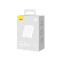 Зовнішній акумулятор Baseus Magnetic Mini Wireless Fast Charge Power Bank 20000mAh 20W White  - фото № 2