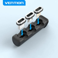 Футляр для зберігання Vention 3-slot Magnetic Connector Storage Case Black (KBUB0) (Колір Black) - фото № 2