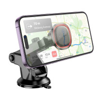 Автотримач для телефона BOROFONE BH125 Roman magnetic car holder (center console) Black and Red (Колір Black-Red) - фото № 5