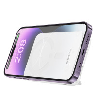Зовнішній акумулятор BOROFONE BJ47 Quick PD20W magnetic wireless fast charging power bank(10000mAh) White (Колір 7068) - фото № 5