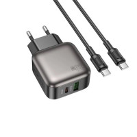 Мережевий зарядний пристрій BOROFONE BAS53A Absolute single-port PD20W charger set (C to C) (EU) Black