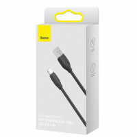 Кабель Baseus Jelly Liquid Silica Gel Fast Charging Data Cable USB to iP 2.4A 1.2m Black (Цвет 7073) - фото № 3