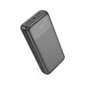 Зовнішній акумулятор HOCO J121A Fast 22.5W+PD20W fully compatible  power bank with digital display(20000mAh) Black - изображение 3
