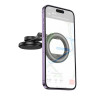 Автотримач для телефона HOCO H77 View folding magnetic ring car holder (center console) Black Metal Gray (Black Metal Gray)- № 3