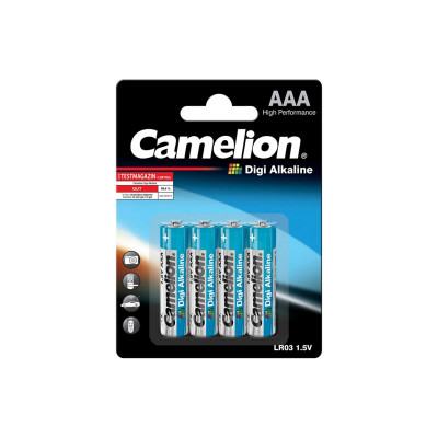 Батарейка CAMELION Digi Alkaline AAA/LR03 BP4 4шт (C-11210403) (4260033154545) - зображення 1
