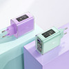 Мережевий зарядний пристрій ACEFAST A45 Sparkling series PD65W GaN (2*USB-C+USB-A) зарядное устройство Фиолетовая люцерна (AFA45PA) - изображение 4
