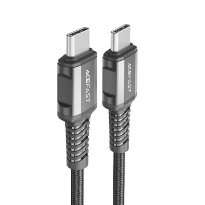 Кабель ACEFAST C1-09 USB-C to USB-C aluminum alloy audio/video transmission full-featured data cable Black - изображение 1