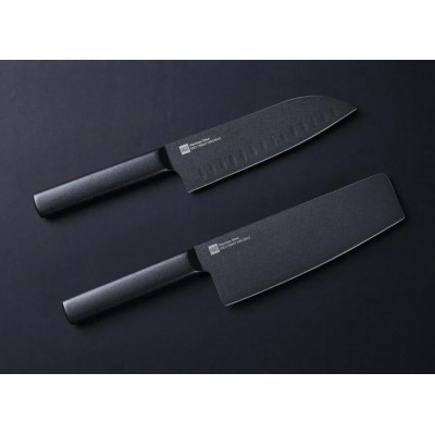 Набір ножів з 2 предметів Xiaomi HuoHou Heat Knife Set Black 2 pcs - зображення 4