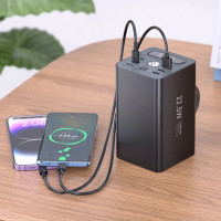 Зовнішній акумулятор HOCO J138 Distant 22.5W+PD20W+DC12V multi-function power bank (60000mAh) Black (Колір 7073) - фото № 7