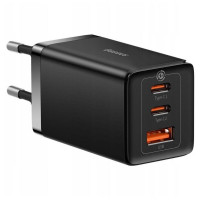 Мережевий зарядний пристрій Baseus GaN5 Pro Fast Charger 2C+U 65W  EU  Black(Include：Baseus Xiaobai series fast charging Cable Type-C  to Type-C 100W(