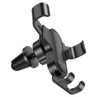 Автотримач для телефона BOROFONE BH74 Rock air outlet gravity car holder Black (Колір Черный) - фото № 3