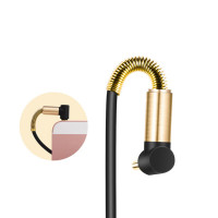 Аудіокабель HOCO UPA02 AUX Spring Audio cable (with Mic) Black (Колір Черный) - фото № 5