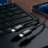 Кабель ACEFAST C1-09 USB-C to USB-C aluminum alloy audio/video transmission full-featured data cable Black - зображення 3