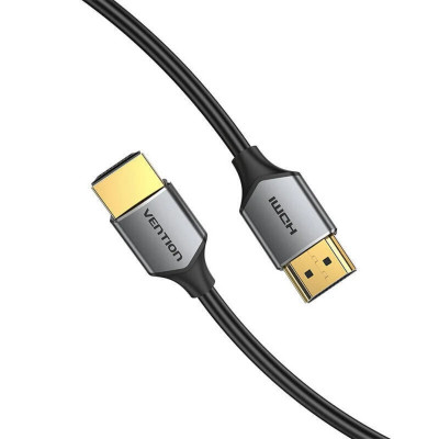 Кабель Vention Ultra Thin HDMI Male to Male HD v2.0 Cable 2M Gray Aluminum Alloy Type (ALEHH) - зображення 3