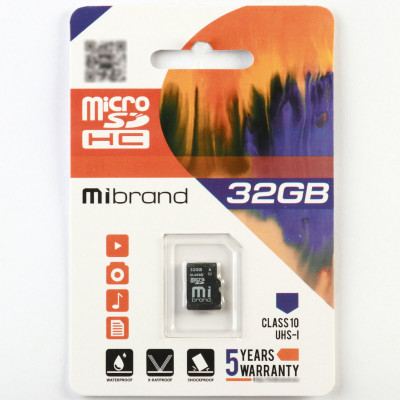 microSDHC (UHS-1) Mibrand 32Gb class 10 - зображення 1