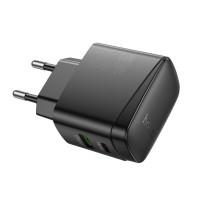 Мережевий зарядний пристрій HOCO CS61A Bright PD30W+QC3.0 charger (EU) Black (Цвет 7073) - фото № 5