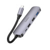 USB-хаб HOCO HB27 Type-C multi-function converter(HDTV+USB3.0+USB2.0*2+PD) Metal Gray (Metal Gray)- № 2